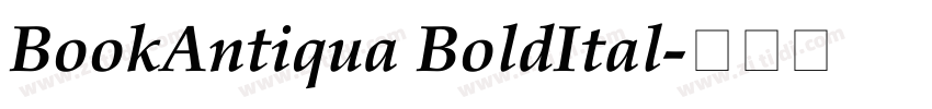 BookAntiqua BoldItal字体转换